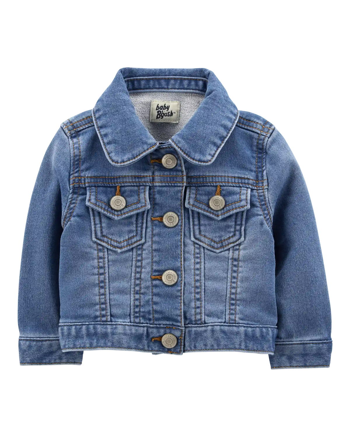 Baby Girl Knit-Like Denim Jacket - Dark Wash