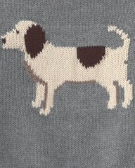 Baby Organic Cotton Dog Sweater Knit Pullover
