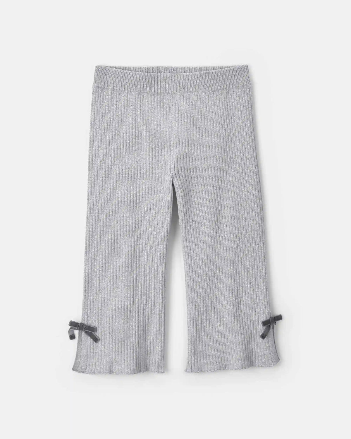 Toddler Girl Bow Flare Pants - Grey