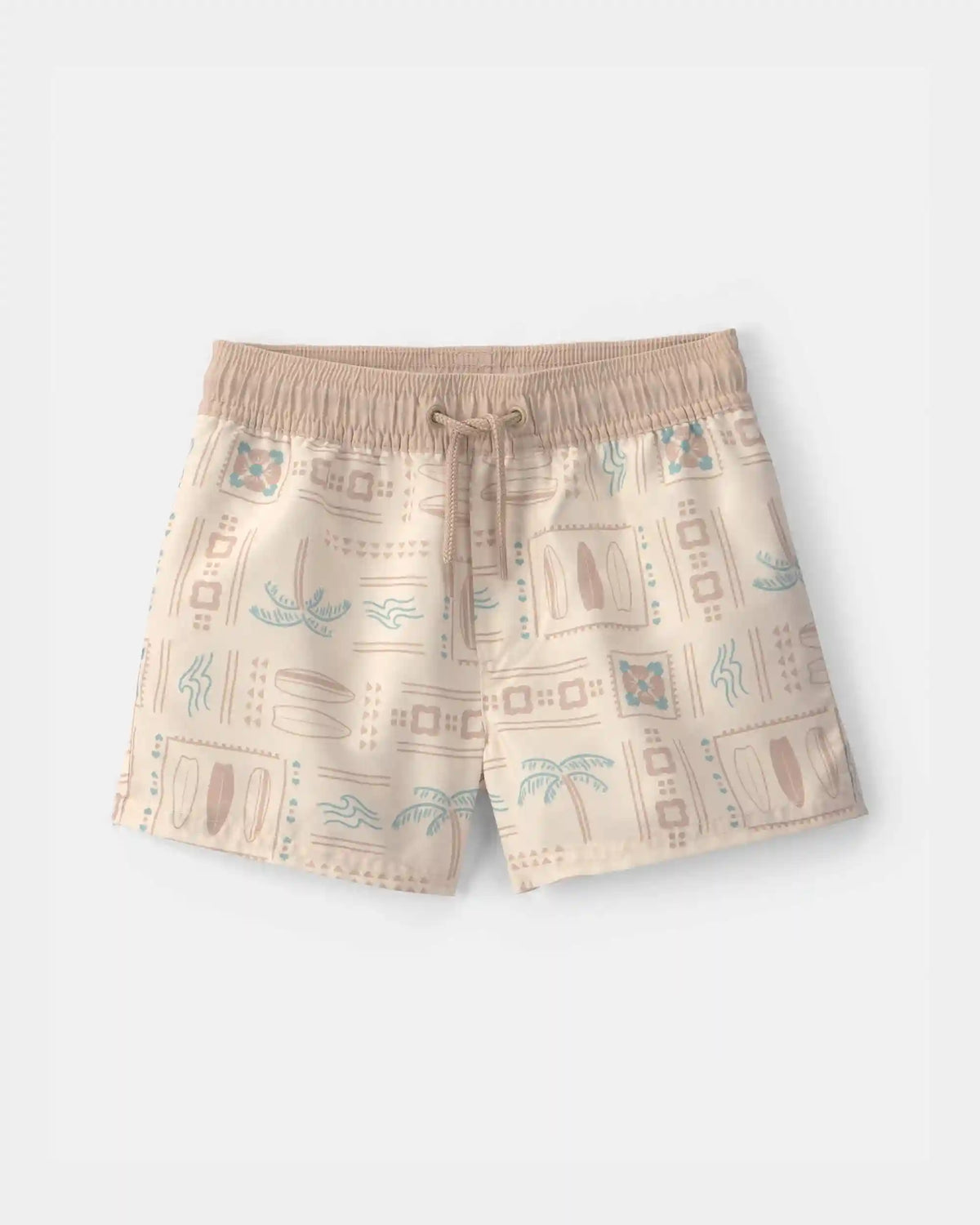 Toddler Boy Surf Swim Trunks - Tan