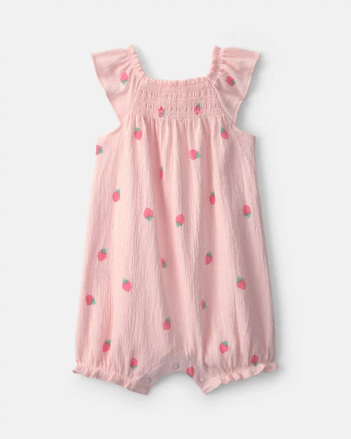 Baby Girl Strawberry Romper - Pink