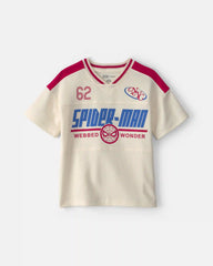 Boys ©Marvel Spiderman Short-Sleeve Jersey - Cream