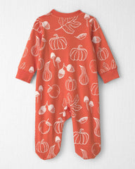Baby Organic Cotton Sleep & Play Pajamas in Autumn Gourds