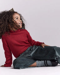 Toddler Girl Mock Neck Long-Sleeve Top - Red
