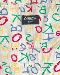 Baby Alphabet Overalls - White