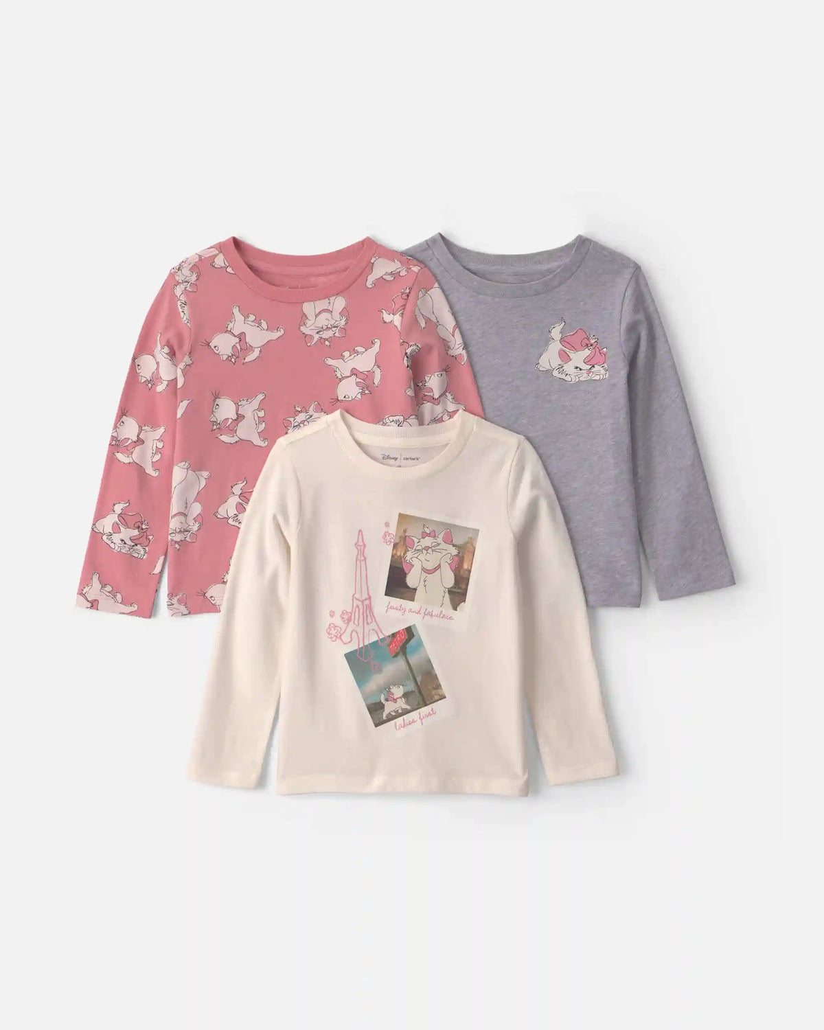 Toddler Girl 3-Pack Disney© Marie Long-Sleeve Multipack Tops