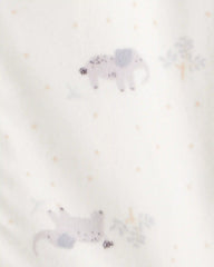 Baby Boy Elephant Fleece Sleep Bag - Cream