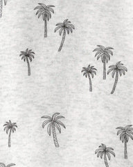 Toddler 2-Piece Organic Cotton Pajamas in Palm Trees