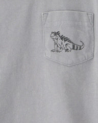 Baby Boy Lizard Pocket Tee - Grey