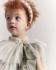 Toddler Girl Confetti Dress Up Cape - Cream/Gold