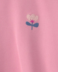 Girls Flower Long-Sleeve Top - Pink