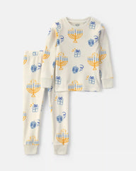 Baby 2-Piece Hanukkah DreamPlush Snug Fit Pajama Set - Cream