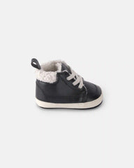 Baby Boy High Top Sneakers - Black