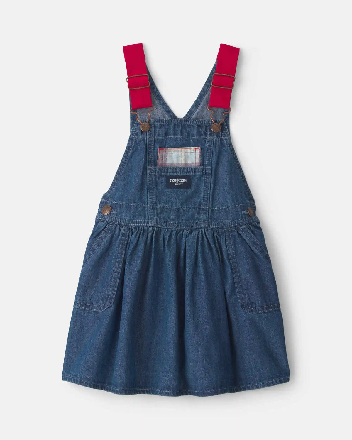 Toddler Girl Chambray Denim Skirtall - Medium Wash
