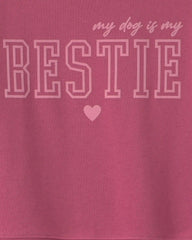 Girls 'Bestie' French Terry Top - Pink