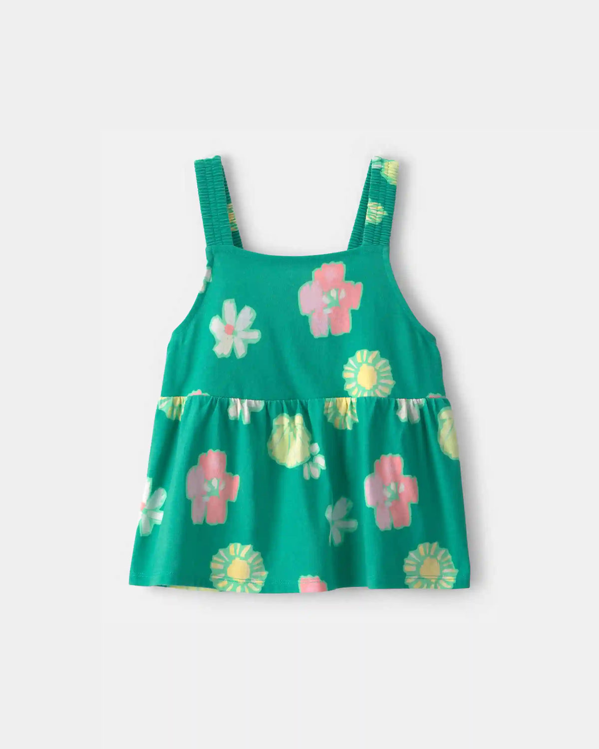 Girls Floral Tank Top - Green