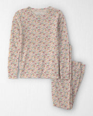 Girls 2-Piece Organic Cotton Pajamas in Floral
