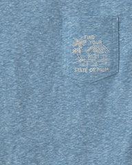 Boys 'State of Palm' Beach Embroidered Graphic Tee - Blue
