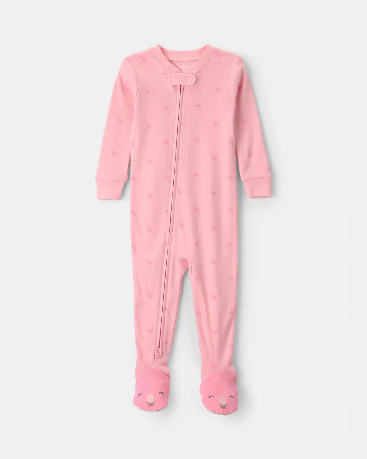 Toddler Girl Flamingo 100% Cotton Snug Fit 1-Piece Pajama - Pink