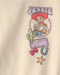 Toddler Girl 2-Piece Pixar© Toy Story French Terry Short-Sleeve Top & Short Set - Purple/Cream
