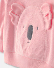 Baby Girl 3-Piece Koala Terry Layering Set - Pink