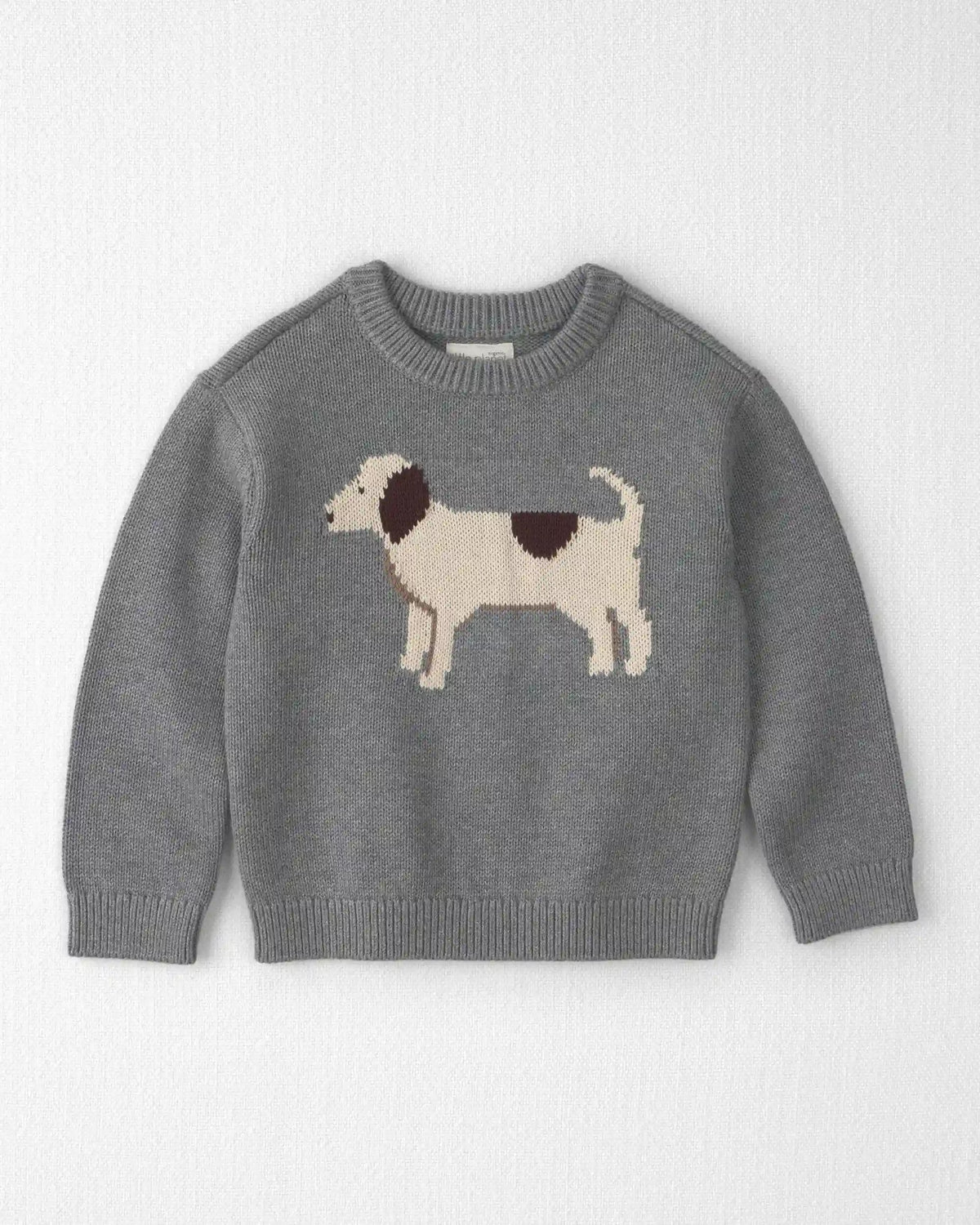 Toddler Organic Cotton Dog Sweater Knit Pullover
