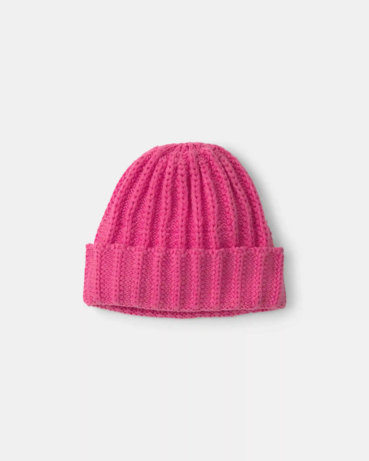 Girls Ribbed Beanie - Pink