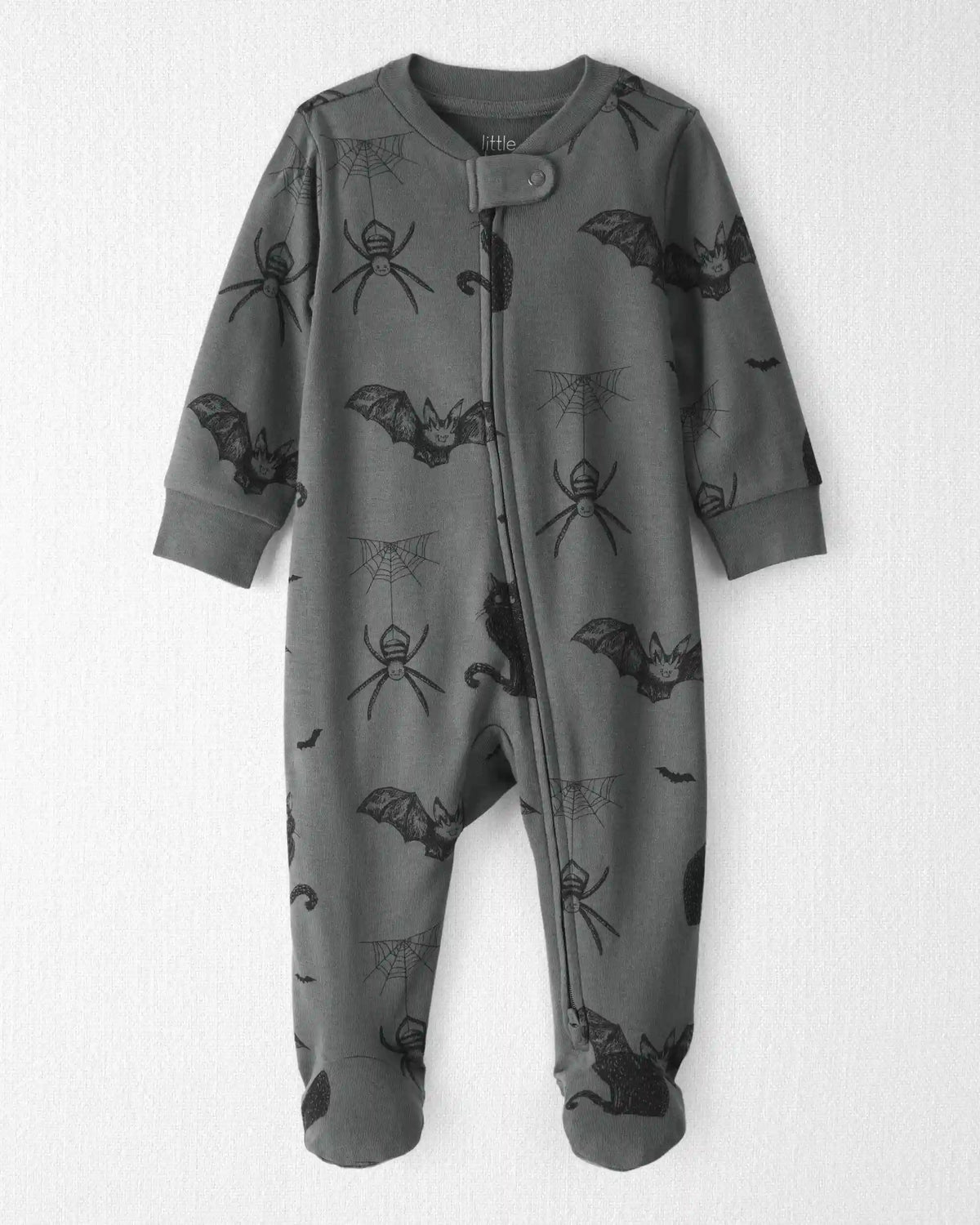 Baby Organic Cotton Sleep & Play Pajamas in Spooky Creatures