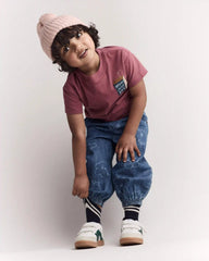 Toddler 'Hold My Juice Box' Short-Sleeve Relaxed Graphic Tee - Burgundy