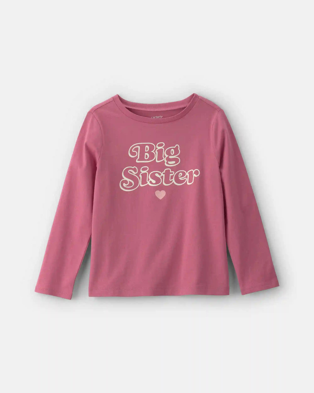 Girls 'Big Sister' Long-Sleeve Graphic Tee - Pink