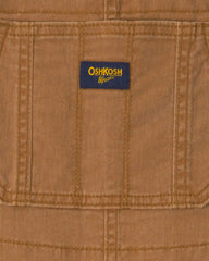Boys Twill Overalls - Brown