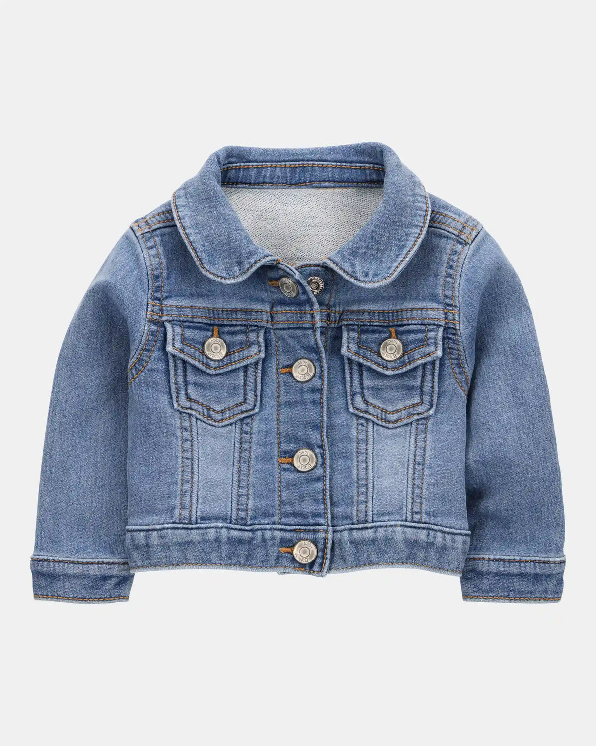 Baby Girl Denim Knit-Like Jacket - Medium Wash