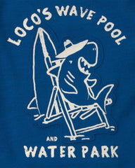 Baby Boy Shark Tank Top - Navy Blue
