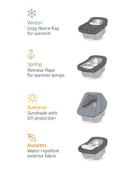 All Seasons Car Seat Cover - Oat