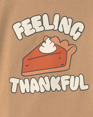 Toddler Boy 'Feeling Thankful' Pie Long-Sleeve Graphic Tee - Brown