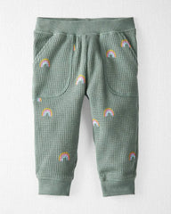 Baby 2-Piece Organic Cotton Waffle Knit Top & Pant Set