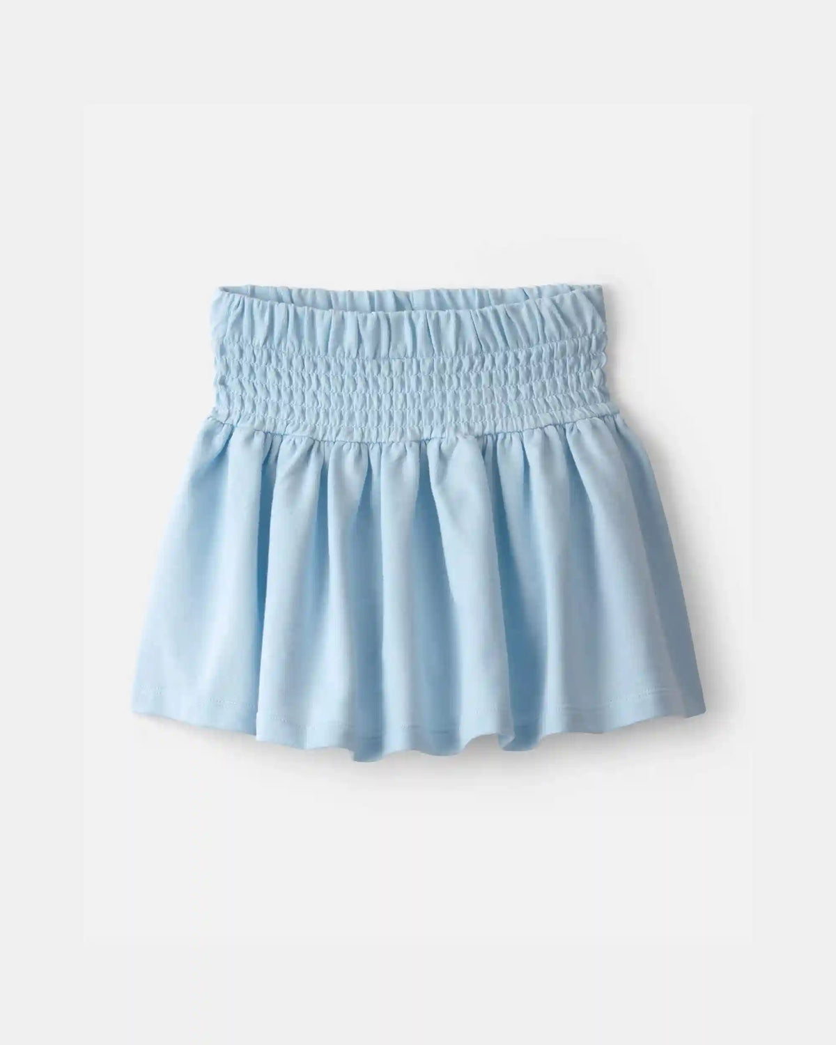 Girls French Terry Smocked Skort - Blue