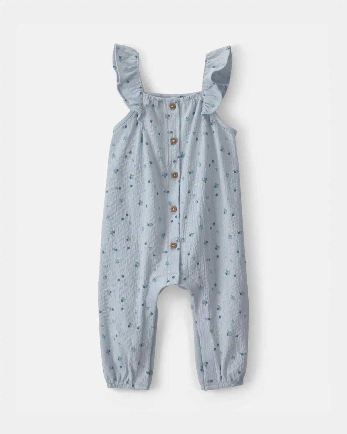 Baby Girl Blueberry Jumpsuit - Blue