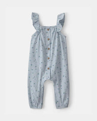 Baby Girl Blueberry Jumpsuit - Blue