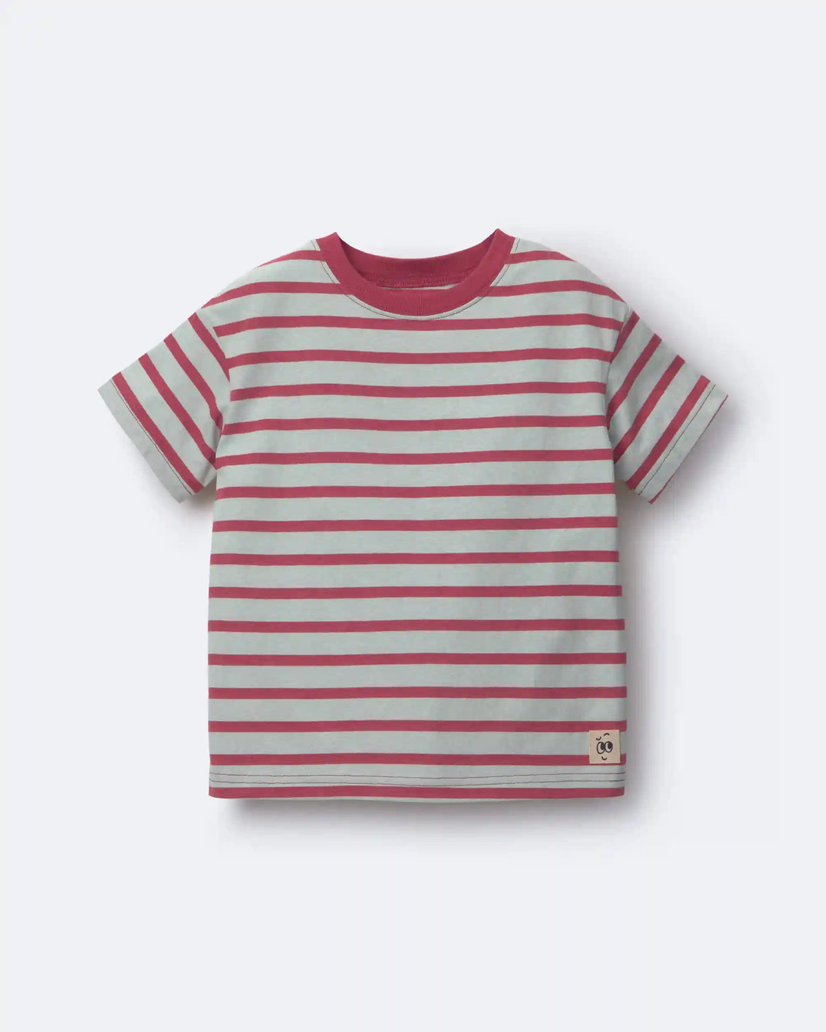 Toddler Boy Relaxed Tee in Stripes - Red/Blue