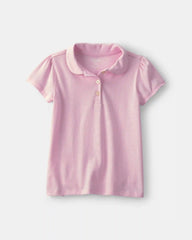 Toddler Girl 2-Pack Uniform Polo Shirts - Pink