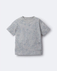 Toddler Otter Pocket Tee - Heather Grey