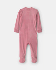 Toddler Girl 1-Piece Icon DreamPlush Snug Fit Footed Pajama - Pink