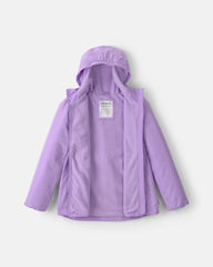 Girls Hooded Midweight Winter Jacket - Purple