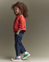 Toddler Barrel Pant in Denim - Blue