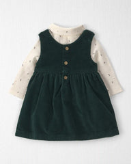 Baby Girl 2-Piece Organic Cotton Corduroy Jumper Set