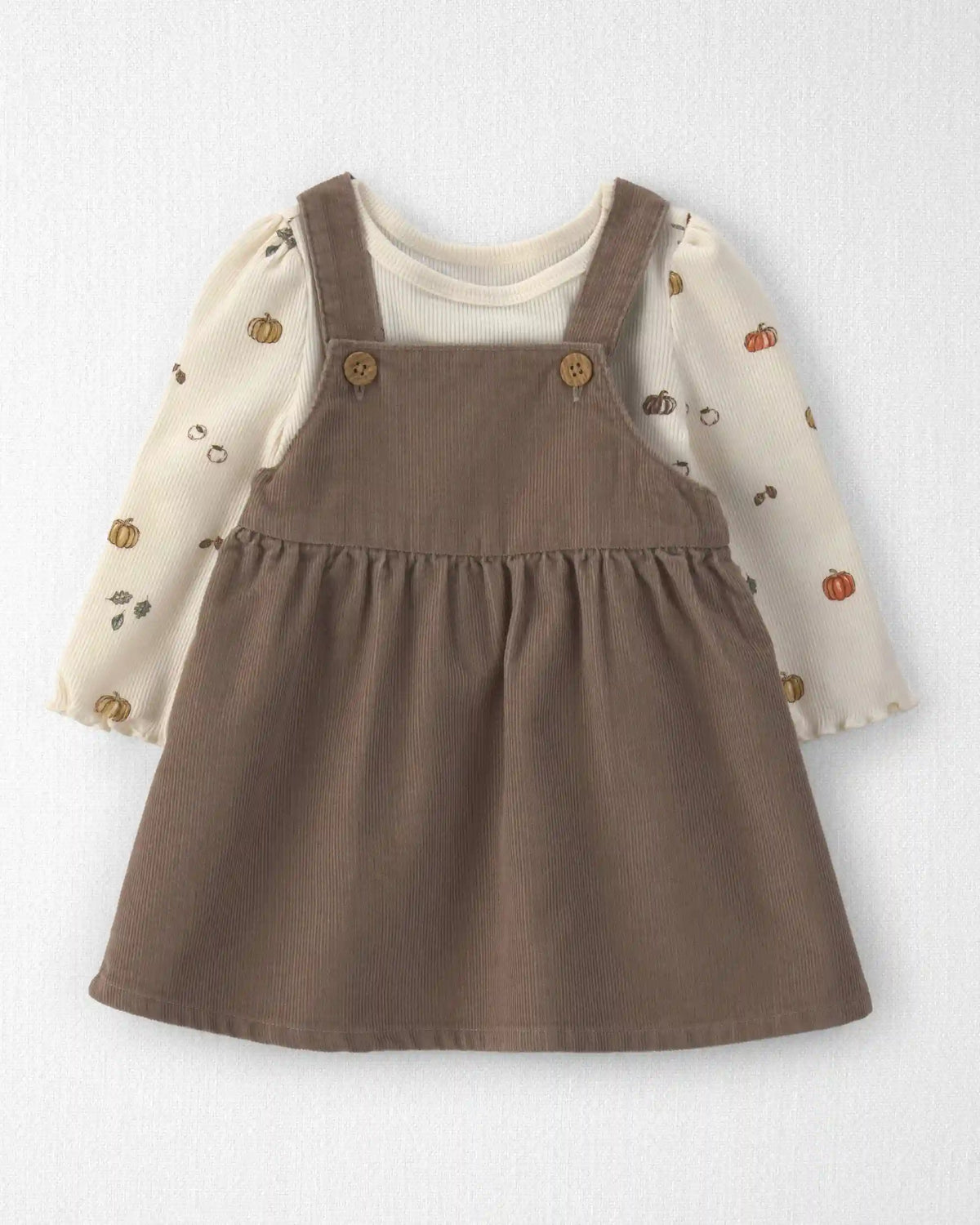 Baby Girl 2-Piece Organic Cotton Corduroy Jumper Set