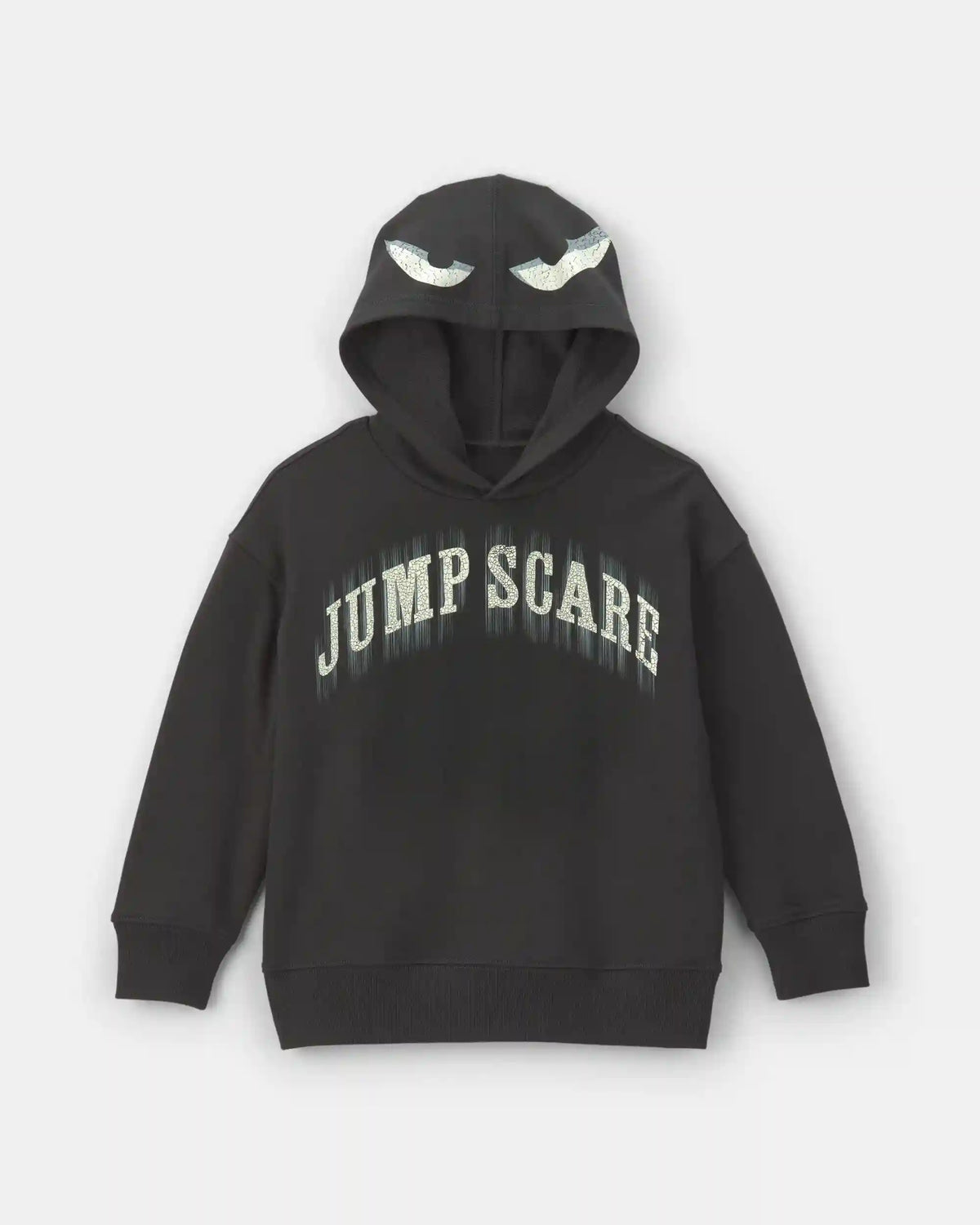 Boys 'Jump Scare' Halloween French Terry Hoodie - Black/White
