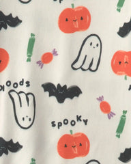 Kids 2-Piece Halloween Snug Fit Pajama Set - Cream