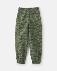 Boys Camo Cargo Joggers - Olive Green